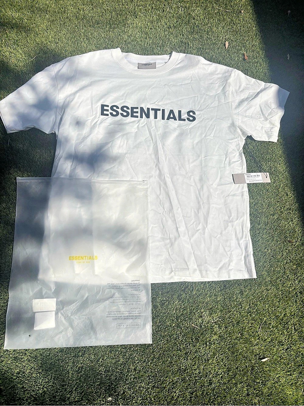 Fear of God Essentials Logo T-Shirt White Large